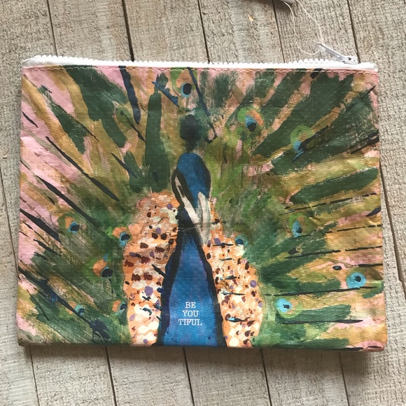 Primitives By Kathy Peacock Zipper Pouch - Picture 2 of 3